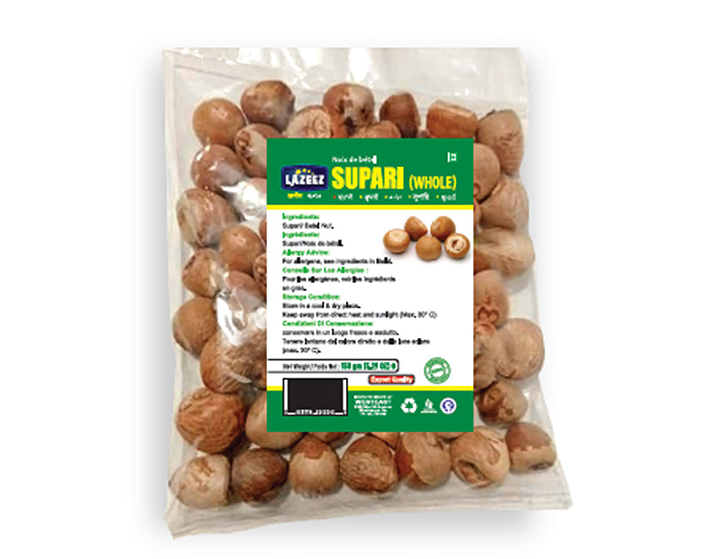 Lazeez Dry Supari (Whole) 150g. Factory Price
