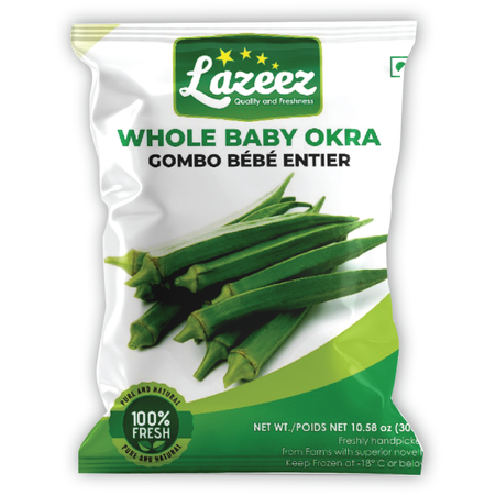 Lazeez Whole Baby Okra 300g
