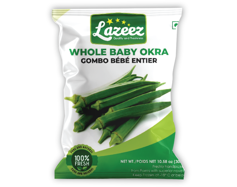 Lazeez Whole Baby Okra 300g