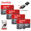 SanDisk Micro tf Card 256GB 128GB 64GB 32GB A1 Class 10 Memory Card UHS-1 TF Flash Card for Samrtphone/PC