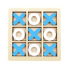 Montessori Chess Play Jigsaw Toy Game Wooden XO Tic Tac Toe Game Interaction Puzzles Training Brain Learning Early Education Toy
