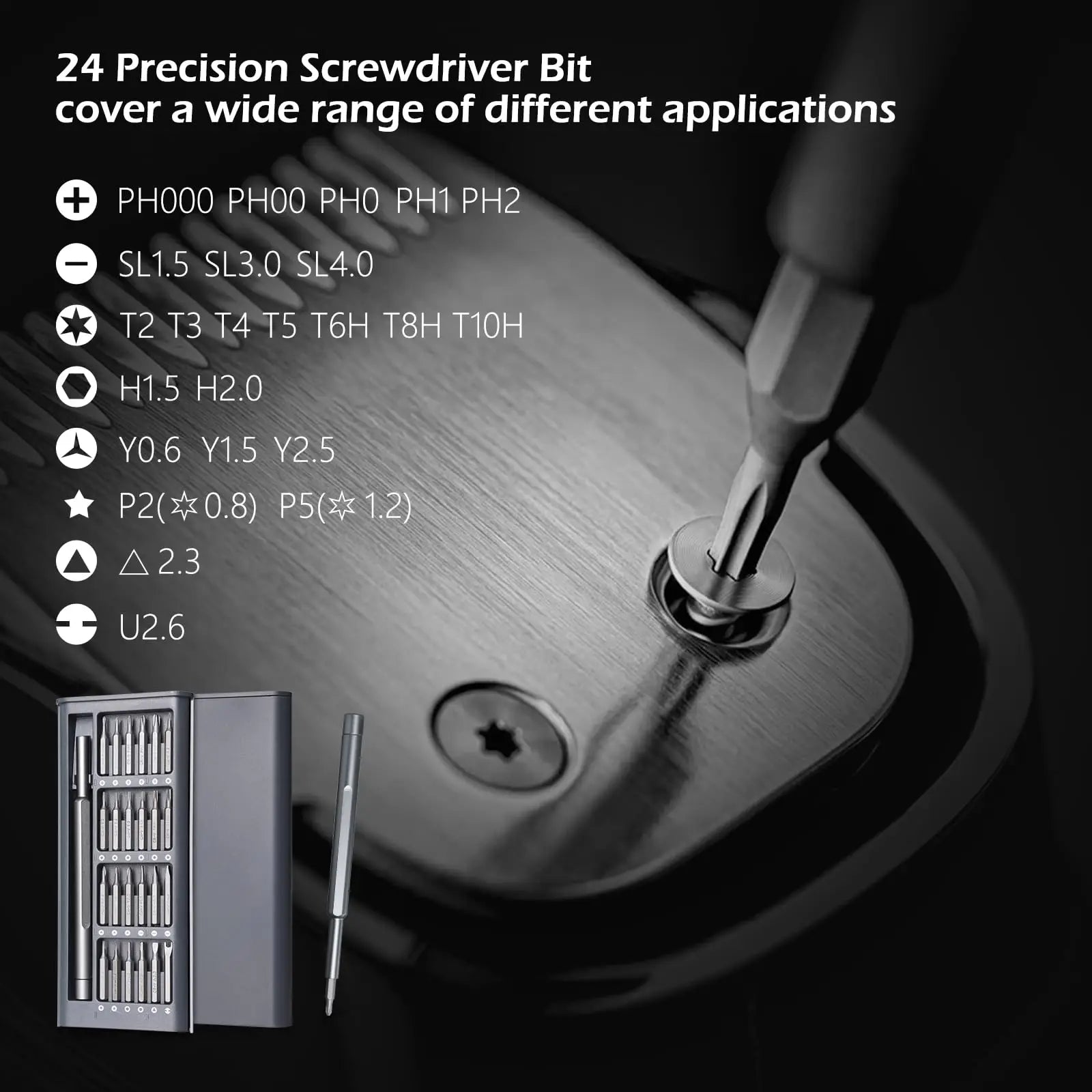 25‑in‑1 Magnetic Precision Screwdriver Set – Repair Kit for iPhone, PC, Laptop & Camera