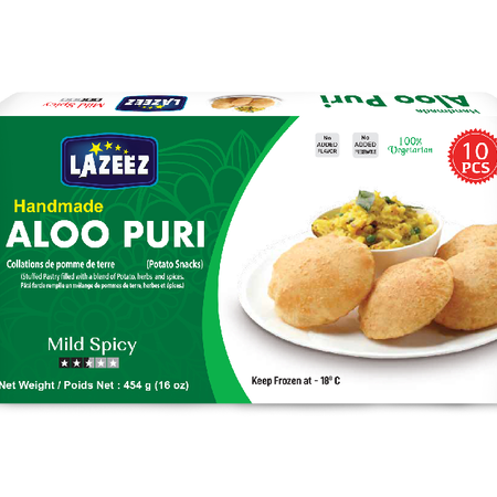 LAZEEZ Aloo Puri 454gms (10pcs)