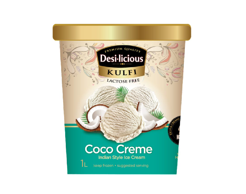 Desi-licious Ice Cream (Coco Creme) Box 1L