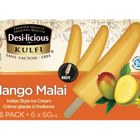 Desi-licious Ice Cream Stick (Mango Malai) 6 X 60ml