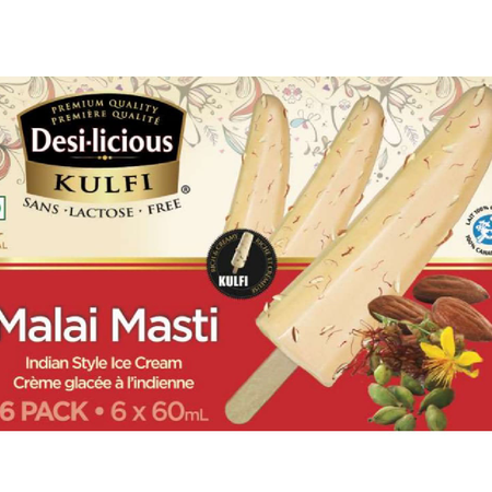 Desi-licious Ice Cream Stick (Malai Masti) 6 X 60ml