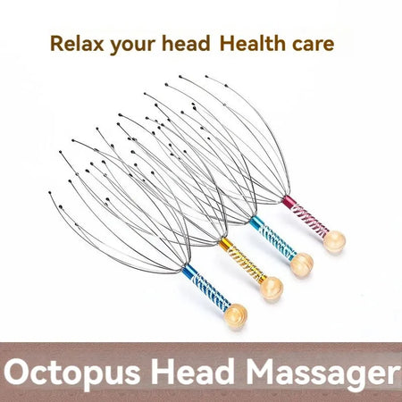 Octopus Head Massager – Stainless Steel Scalp Scratcher & Relaxer