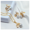 Pearl Ring-Neckless-Earring Ornament Set