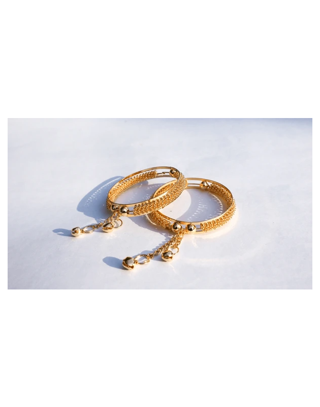 Golden Colored Earring Artificial Ornament
