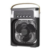 Spray fan portable household three in one small air cooler, 7-color LED night light, 5-hole humidifier, 1-3 hour timer