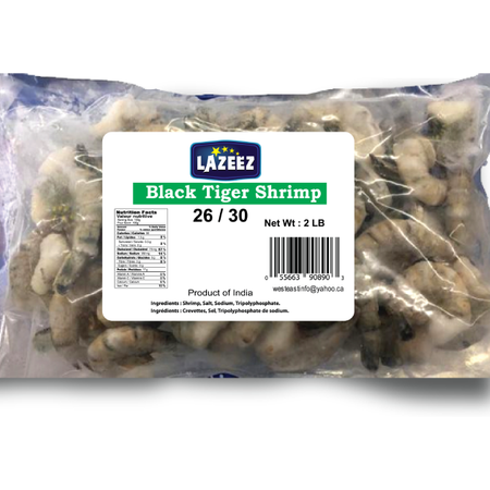 LAZEEZ Black Tiger Shrimp 2Lbs.