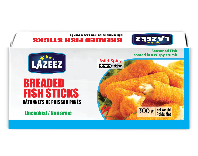 Lazeez Breaded Fish Sticks 300g