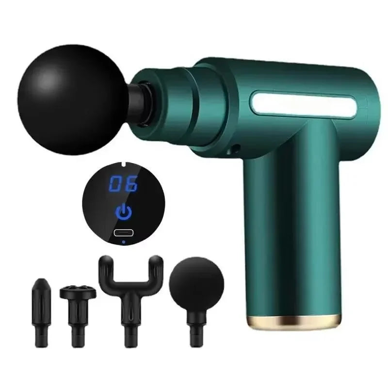 USB Rechargeable Portable Fascia Gun 6-Speed Handheld Slapping Massager for Body Back Neck Legs - Massage Relaxation Tool