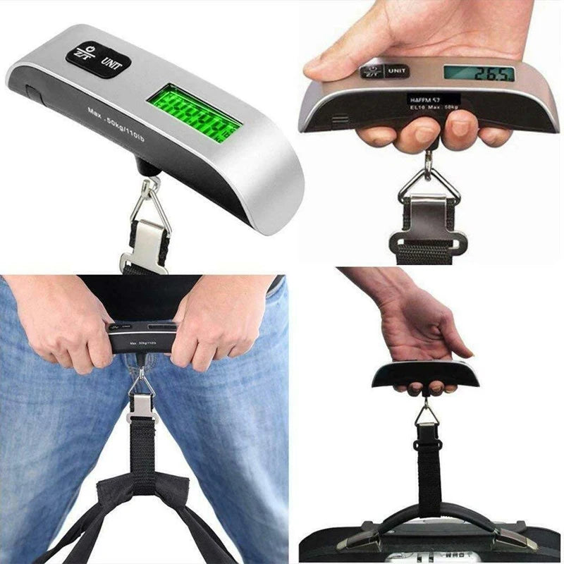 Portable Digital Luggage Scale – 50kg/10g Hanging Travel Weight