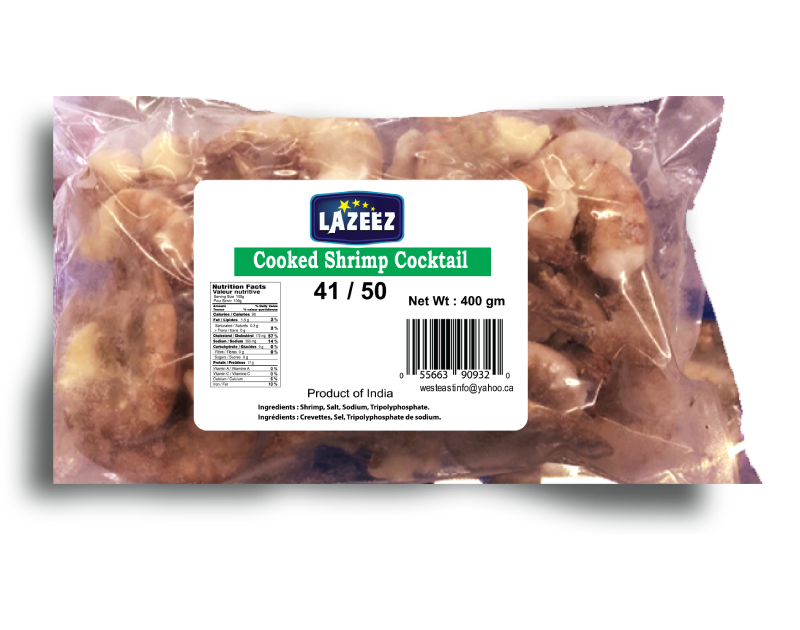 Lazeez Cooked Shrimp Cocktail – 41/50pcs (400g)