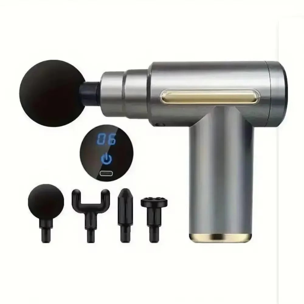 USB Rechargeable Portable Fascia Gun 6-Speed Handheld Slapping Massager for Body Back Neck Legs - Massage Relaxation Tool
