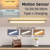Motion Sensor Lamp Night Light Wireless LED USB Type C Rechargeable Lamp for Kitchen Cabinet Bedroom Wardrobe Staircase Lighting