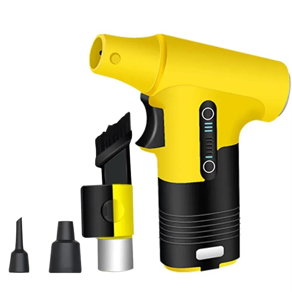 Mini Turbo Jet Fan Electric Air Duster with 3 Gear Adjustable 130000RPM Wind Speed 52m/s Car Computer Cleaning Blower Tool New