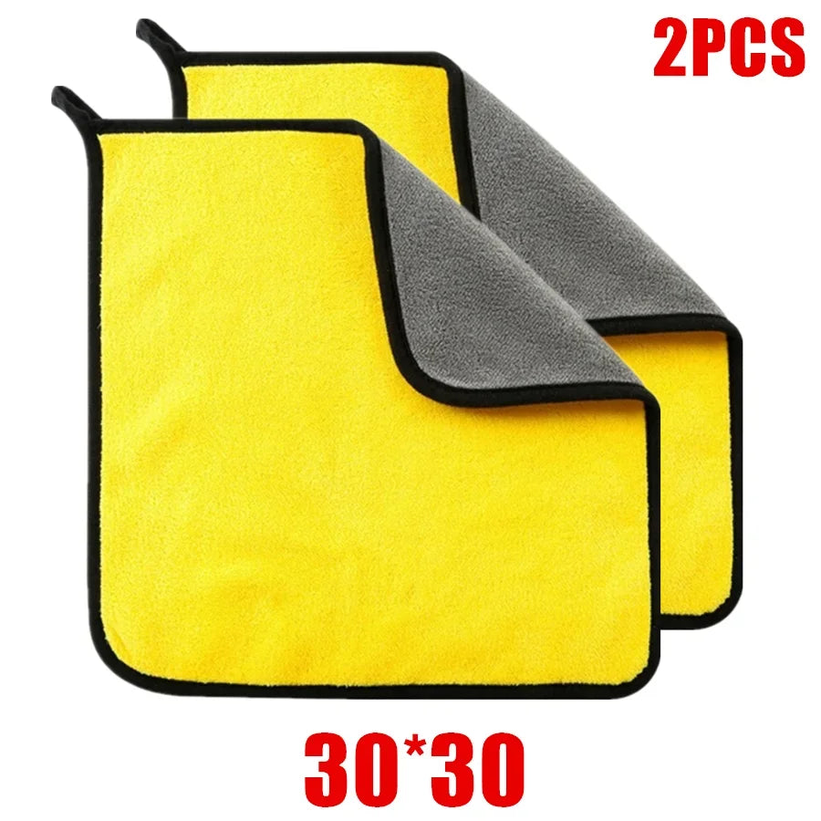 Microfiber Car Cleaning Towels – 1/2/6pcs, Detailing & Drying Cloths