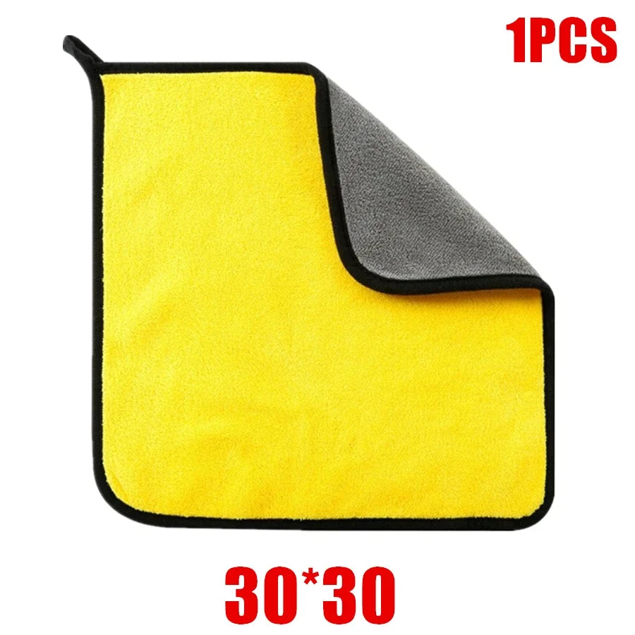 Microfiber Car Cleaning Towels – 1/2/6pcs, Detailing & Drying Cloths