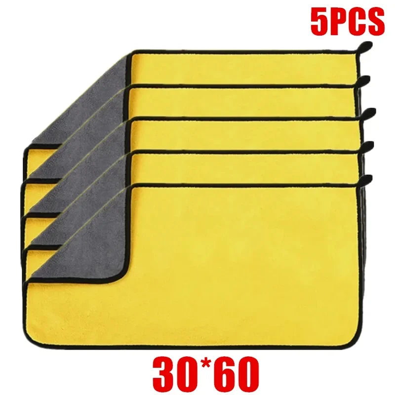 Microfiber Car Cleaning Towels – 1/2/6pcs, Detailing & Drying Cloths
