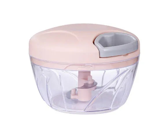 Pink/Blue Garlic Chopper – 500ML/900ML Hand‑Pulled Vegetable & Meat Grinder