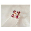 Golden Colored Ruby Earring Set