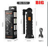 Portable COB LED Flashlight USB Rechargeable Work Light Magnetic Lanterna Hanging Lamp with Built-in Battery Camping Torch