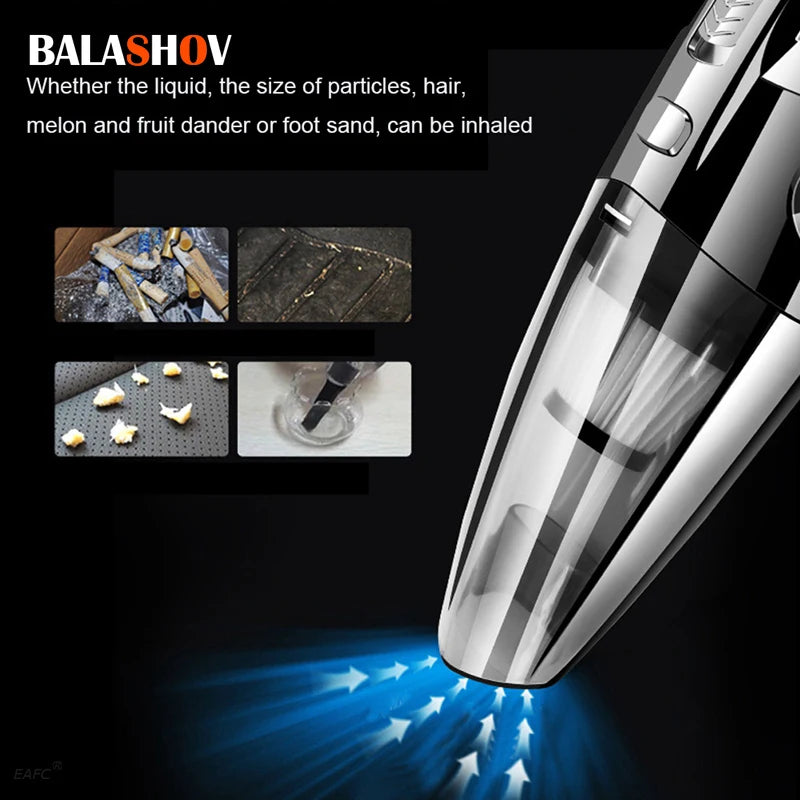 Cordless Car Vacuum Cleaner – 120W Powerful Suction, Rechargeable Handheld for Home & Pet Hair