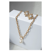 Pearl Chain-Locket-Earring Set Artificial Ornament