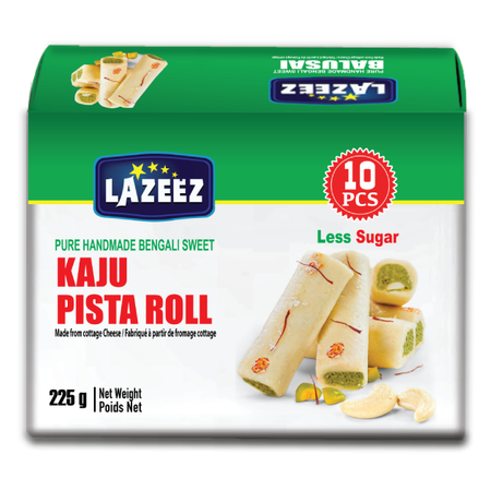 Lazeez Kaju Pista Roll 225g