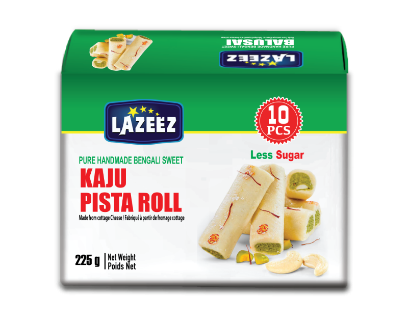 Lazeez Kaju Pista Roll 225g