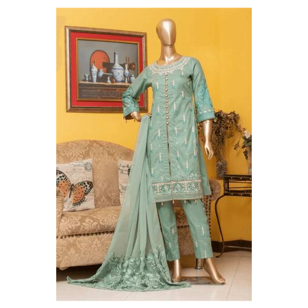 Pale Blue-Golden Three Piece