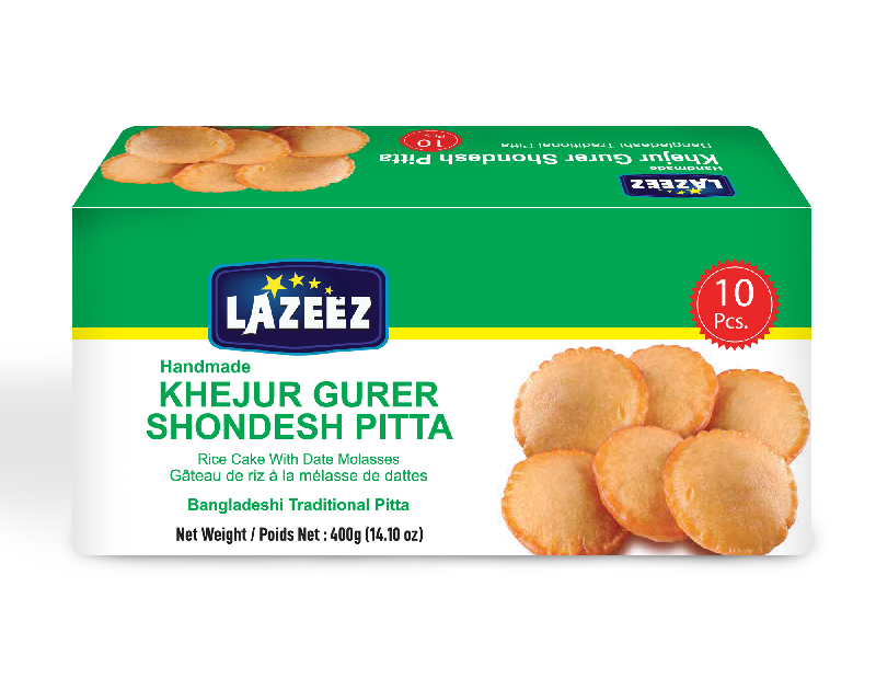 Lazeez Khejur Gurer Shondesh Pitta 10pcs 400g