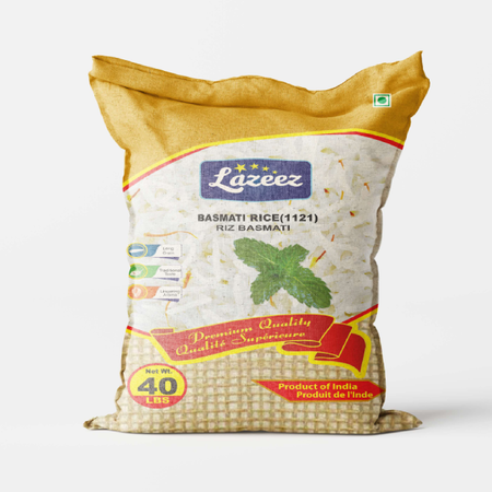 Lazeez Basmati Rice (1121) 40LB