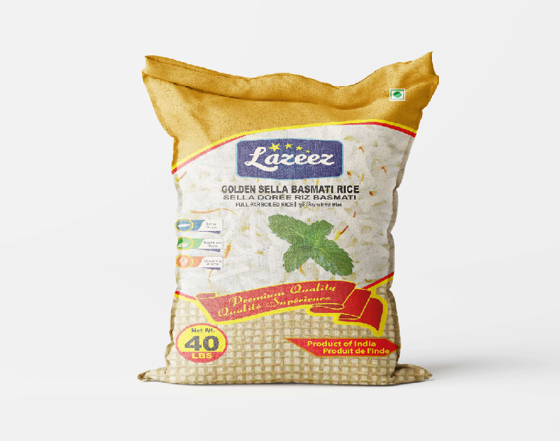 Lazeez Golden Sella Basmati Rice 40LB. Factory Price
