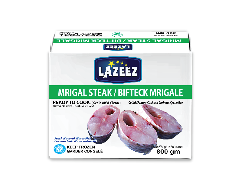 Lazeez Mrigal Steak 800g – Ready to cook (scale off and clean professionally)