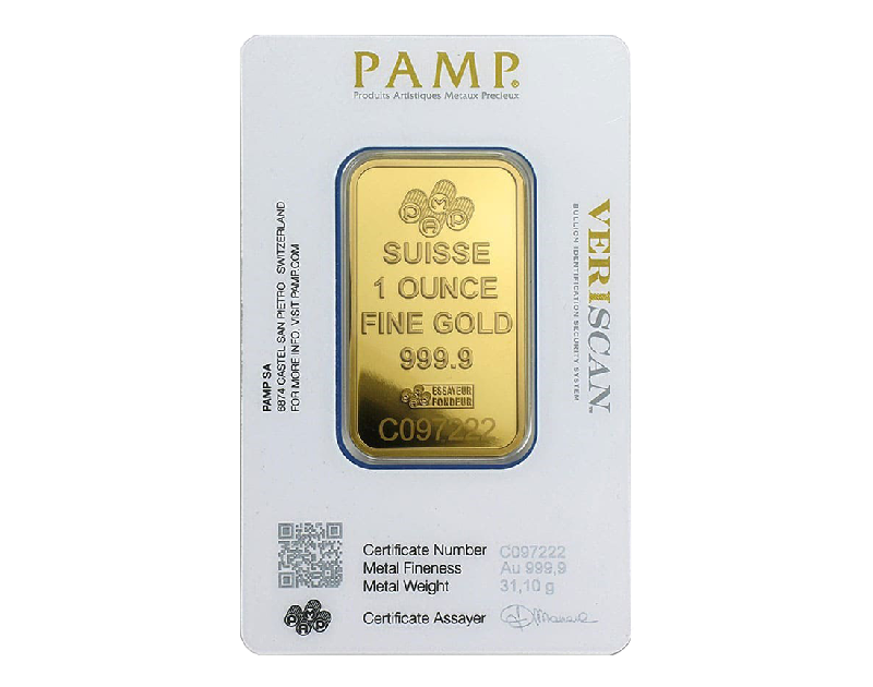 1 oz Gold Bar Pamp Suisse