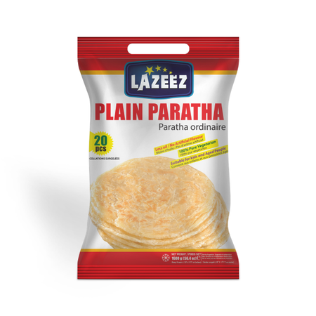Lazeez Plain Parata – 20pcs (1600g)