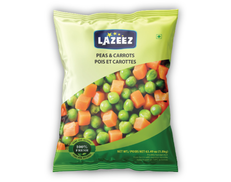 Lazeez Peas & Carrots 1.8kg