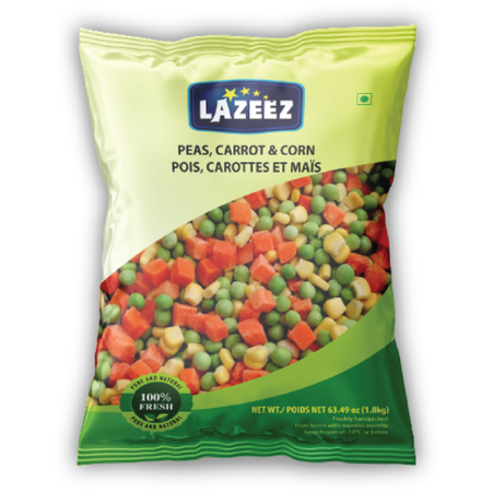 Lazeez Peas, Carrot and Corn 1.8kg