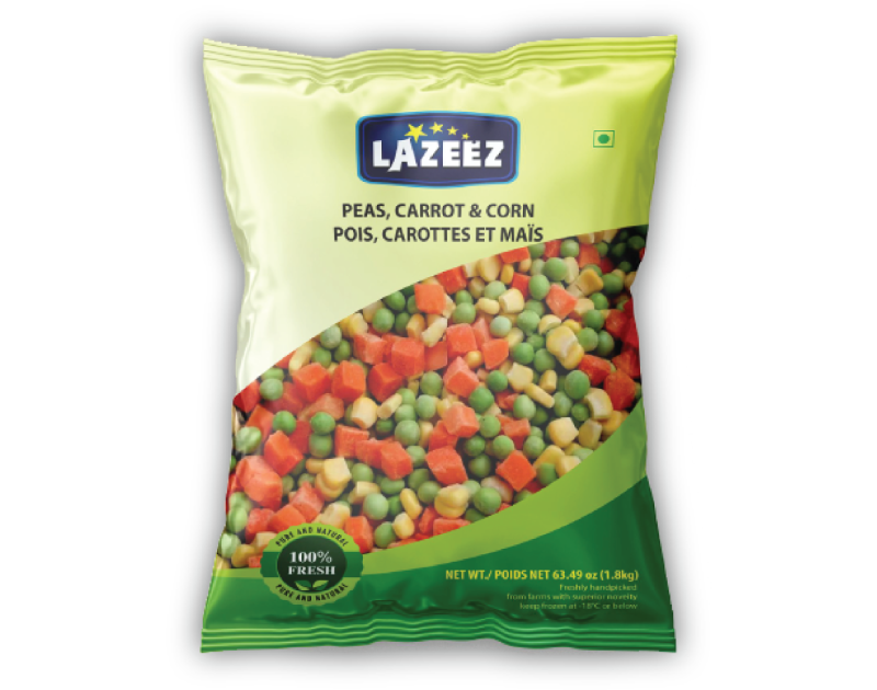 Lazeez Peas, Carrot and Corn 1.8kg
