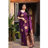 Premium Silk Saree Purple Color – Apsan Screen Print Save $15