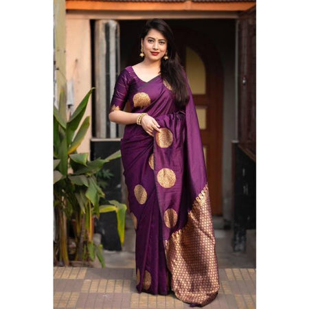 Premium Silk Saree Purple Color – Apsan Screen Print. Factory Price - Save $22