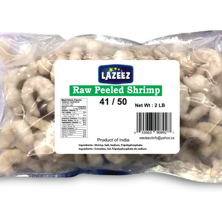 LAZEEZ Raw Peeled Shrimp 2Lbs.