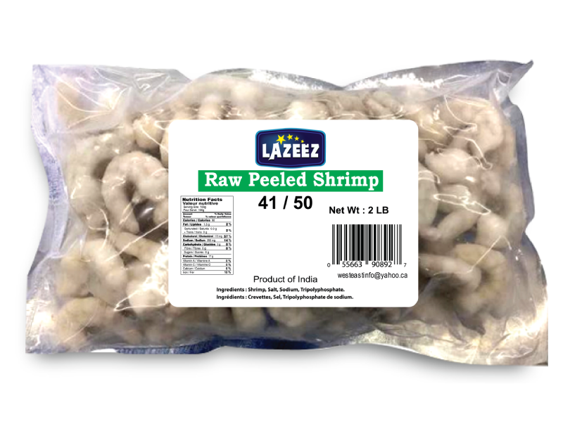 LAZEEZ Raw Peeled Shrimp 2Lbs.