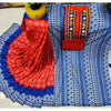 Chanderi Silk Saree with Digital Print Red Color & Tassel – Includes Blouse Piece Save $15