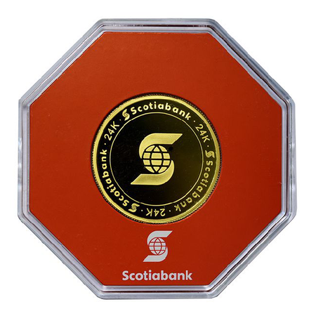 1 oz Gold Scotiabank Round Bar