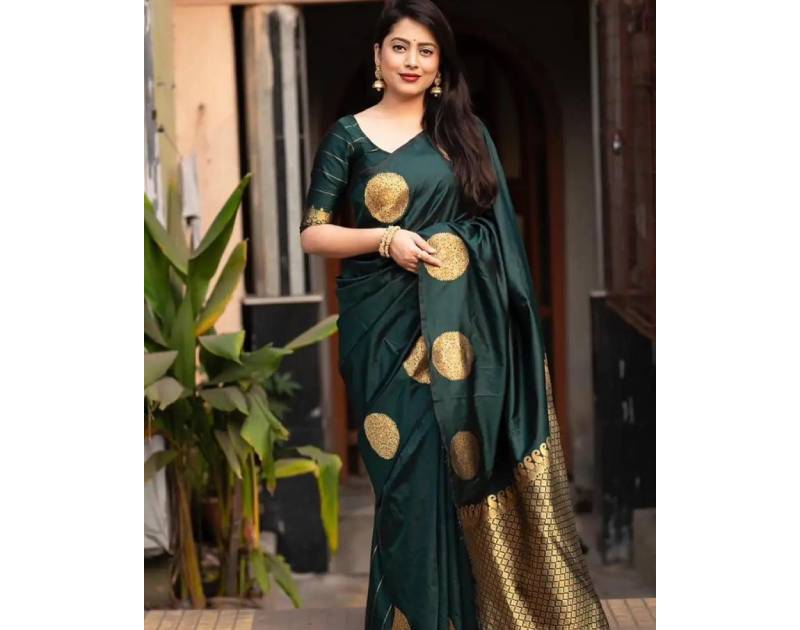 Premium Silk Saree Sea Green Color – Apsan Screen Print. Factory Price - Save $22