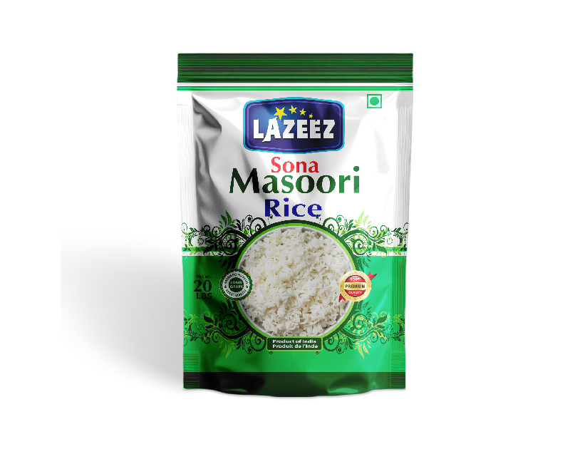 LAZEEZ Sona Masoori Rice 20Lbs